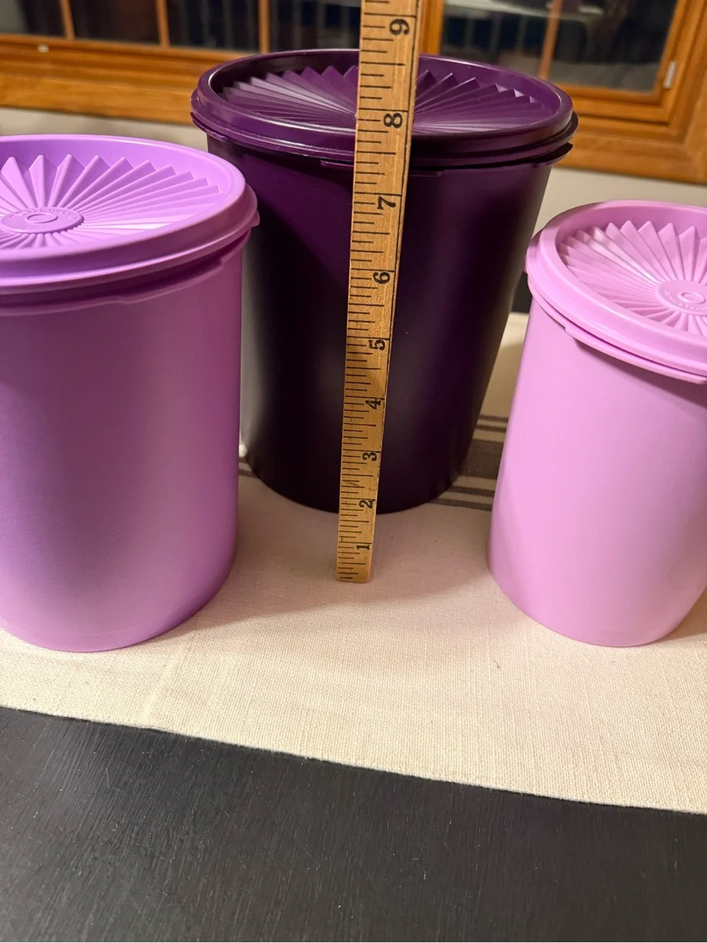 Tupperware Heritage 3-piece purple canister set